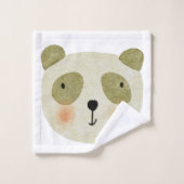 Script moderne monogrammed animaux safari blanc (Gant de toilette)