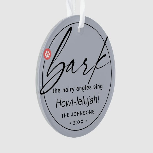 Script moderne Noël Bark Chien photo Dusty (devant)