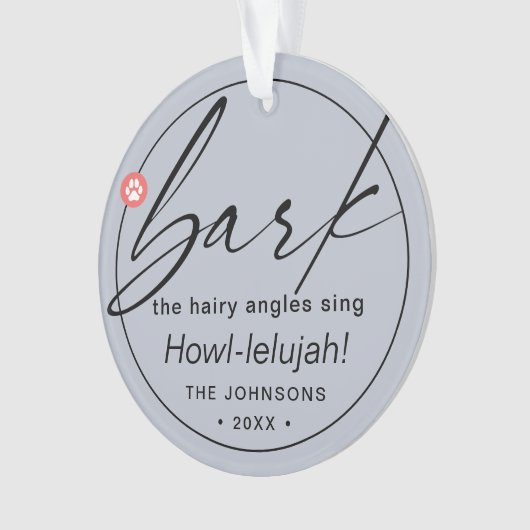 Script moderne Noël Bark Chien photo Dusty (devant)