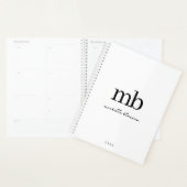 Script moderne noir blanc tendance Monogramme init (Devant avec enveloppe)
