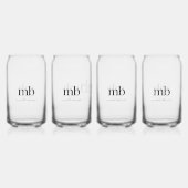 Script moderne noir blanc tendance Monogramme init (Recto)