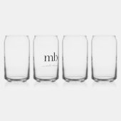 Script moderne noir blanc tendance Monogramme init (Gauche)