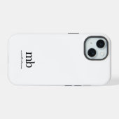 Script moderne noir blanc tendance Monogramme init (Verso Horizontal)