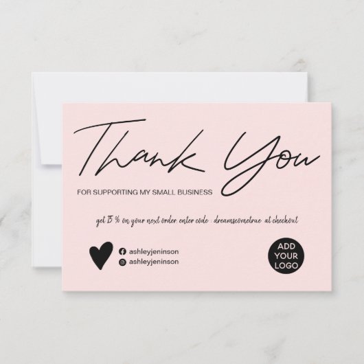 Script moderne noir et rose ordre merci (Devant)