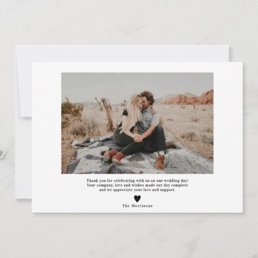 Script moderne noir merci 2 photos mariage (Dos)