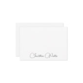 Script Moderne Noms simples Typographie Modèle (Devant/Arrière en situation)