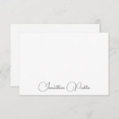 Script Moderne Noms simples Typographie Modèle (Devant / Derrière)