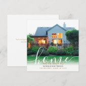 Script moderne Nouveau Home Photo Faire-part (Devant / Derrière)