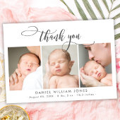 Script moderne Nouveau-né bébé 3 Merci photo