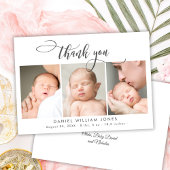 Script moderne Nouveau-né bébé 3 Merci photo