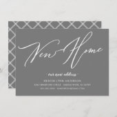 Script moderne Nouvelle maison Faire-part mobile (Devant / Derrière)