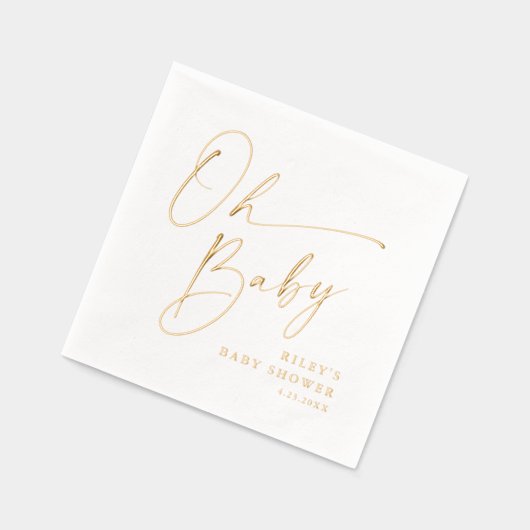 Script moderne Oh Baby shower (Gauche)