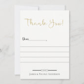 Script moderne or mince Merci photo pleine (Devant)