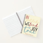 Script moderne Pastel Girly Gratitude Carnet rose (Intérieur)