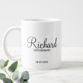 Script moderne Personnalisé Groomsman Coffee Mug