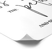 Script moderne Pétales affiche mariage (Coin)