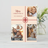 Script moderne Photo cartes de vacances de Noël (Debout devant)