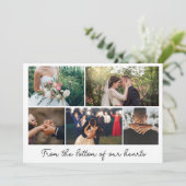 Script moderne Photo Collage Mariage Merci (Debout devant)