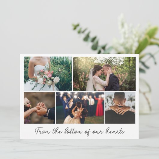 Script moderne Photo Collage Mariage Merci (Debout devant)