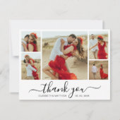 Script moderne Photo Collage Mariage Merci (Devant)