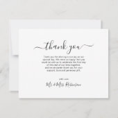 Script moderne Photo Collage Mariage Merci (Dos)