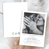 Script moderne Photo Engagement Party Invitation