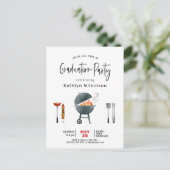 Script moderne photo Graduation BBQ Invitation (Debout devant)