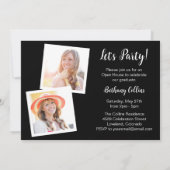 Script moderne Photo Graduation Party Invitation (Dos)