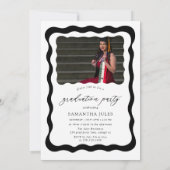 Script moderne Photo Graduation Party Invitation (Dos)