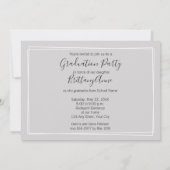Script moderne Photo Graduation Party Invitations (Dos)