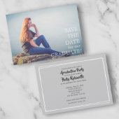 Script moderne Photo Graduation Party Invitations