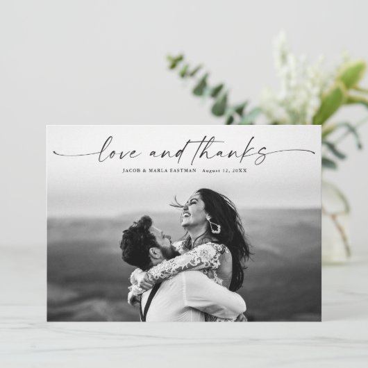 Script moderne Photo Mariage Amour et Merci (Debout devant)