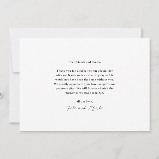 Script moderne Photo Mariage Amour et Merci (Dos)