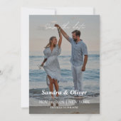 Script Moderne Photo Mariage Enregistrer la carte (Devant)