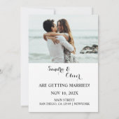 Script Moderne Photo Mariage Enregistrer la carte (Dos)