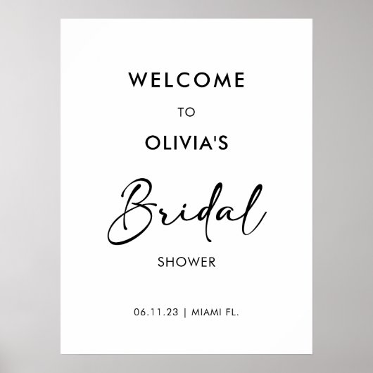 Script moderne | Poster de l'Affiche de bienvenue  (Devant)