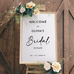 Script moderne | Poster de l'Affiche de bienvenue<br><div class="desc">Elégant panneau de bienvenue minimaliste pour votre douche nuptiale,  moderne noir & blanc contraste de couleur.</div>