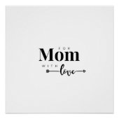 Script Moderne Pour Maman Avec Amour Poster Glossy (Devant)