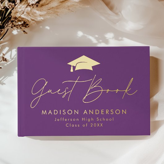 Script moderne Purple Photo Graduation