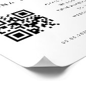 Script moderne QR Code Mariage Programme Affiche d (Coin)