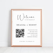 Script moderne QR Code Mariage Programme Affiche d