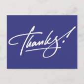 Script moderne Royal Blue Carte de remerciements (Devant)