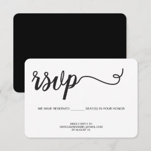 Script moderne RSVP Réservation de siège Répondre 