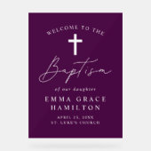 Script moderne Script violet Baptême Bienvenue (Recto)