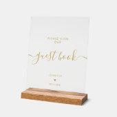 Script Moderne Signer Notre Livre D'Hôtes Mariage (Angle)