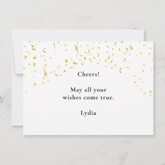 Script moderne Simple Joyeux Anniversaire Carte de (Dos)