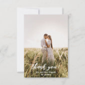 Script moderne Simple Mariage Merci photo (Devant)