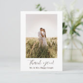 Script moderne Simple Mariage Merci photo (Debout devant)