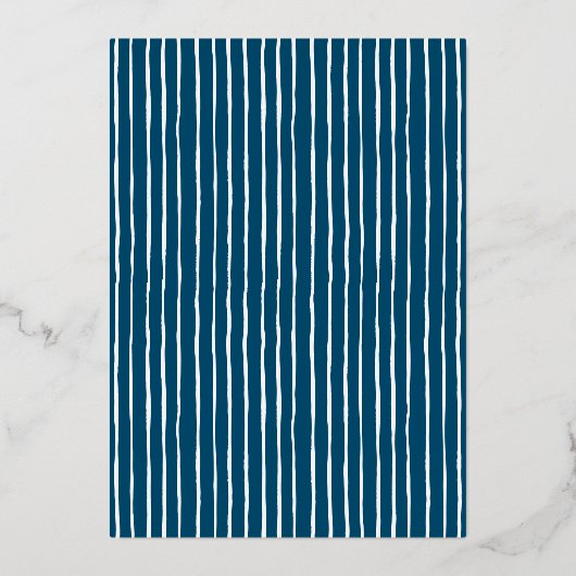 Script moderne Simple Photo Foil Carte de vacances (Verso)