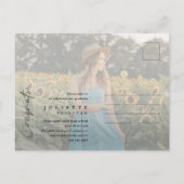 Script moderne Simple Photo Graduation Invitation (Dos)